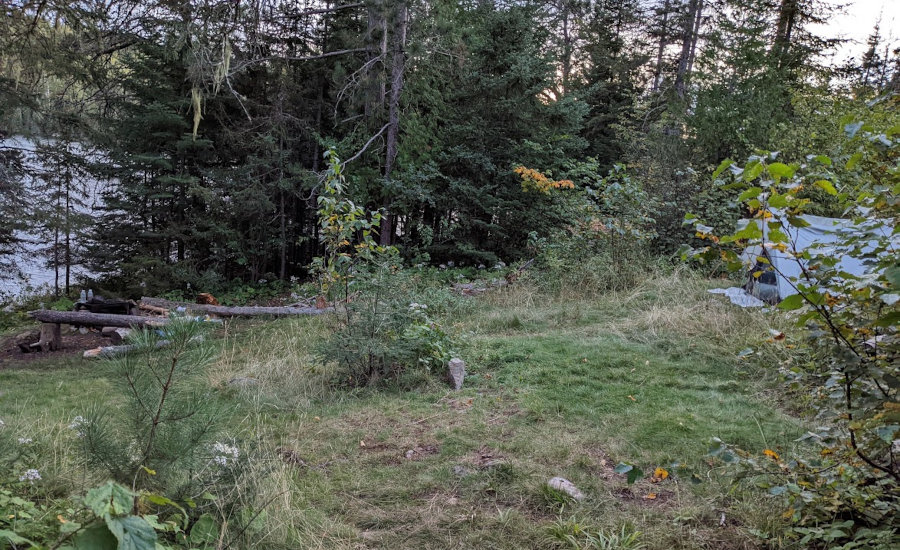 Topper Lake campsite on Border Route Trail