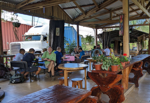 Roadside open air restaurant