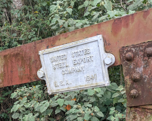 US Steel Sign on Bridge