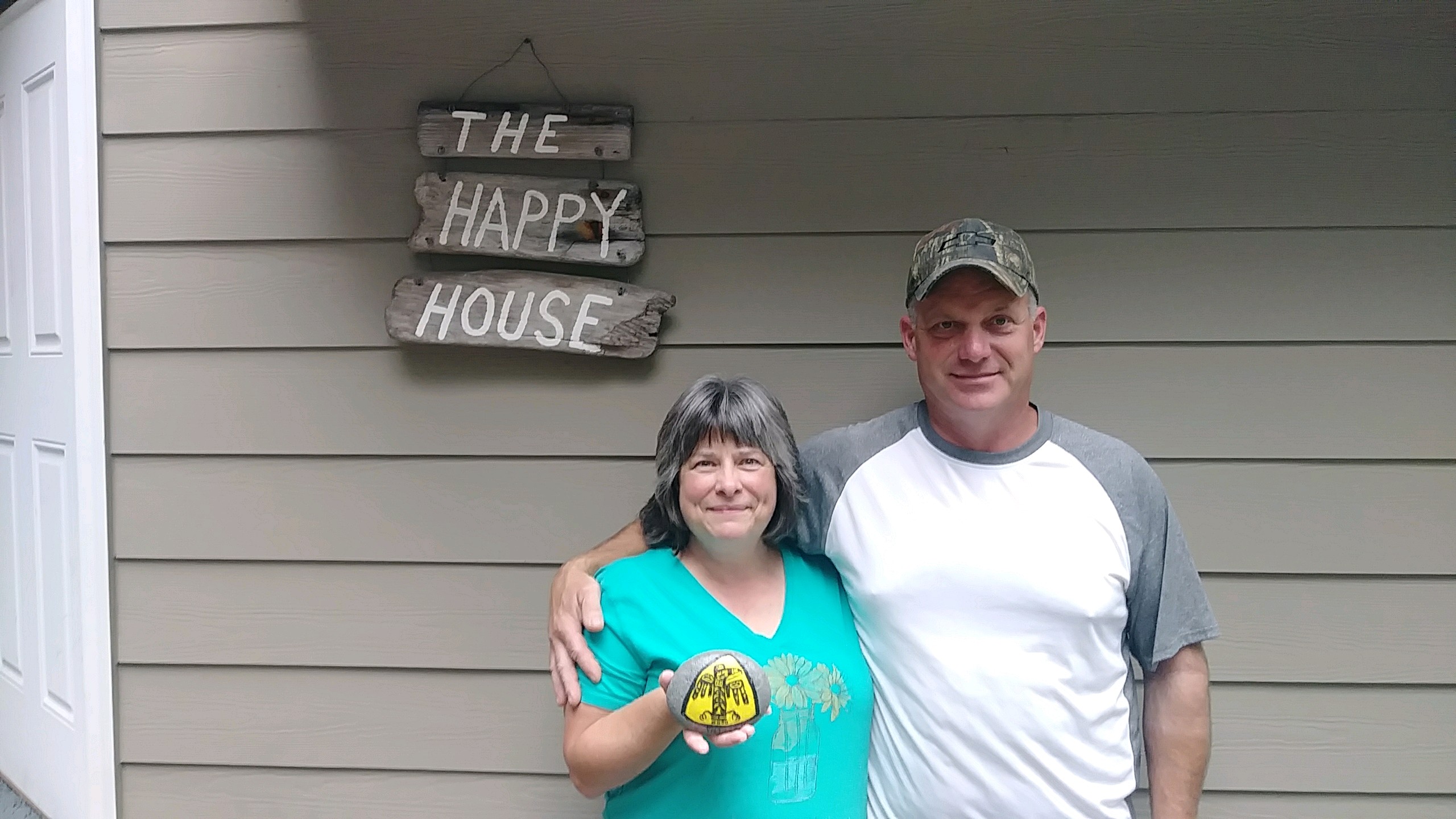 Rebecca and John at the Happy House